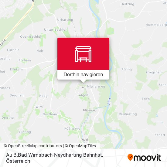 Au B.Bad Wimsbach-Neydharting Bahnhst Karte