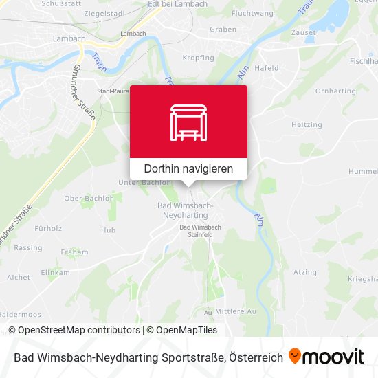 Bad Wimsbach-Neydharting Sportstraße Karte