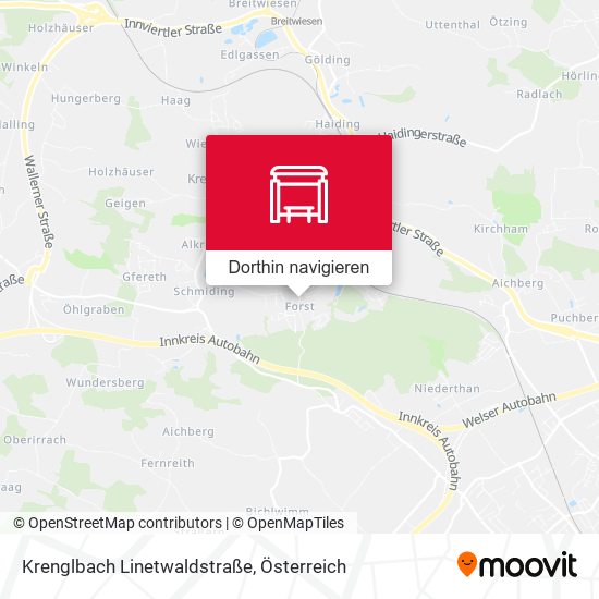 Krenglbach Linetwaldstraße Karte