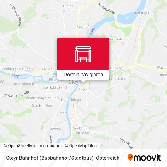 Steyr Bahnhof (Busbahnhof / Stadtbus) Karte