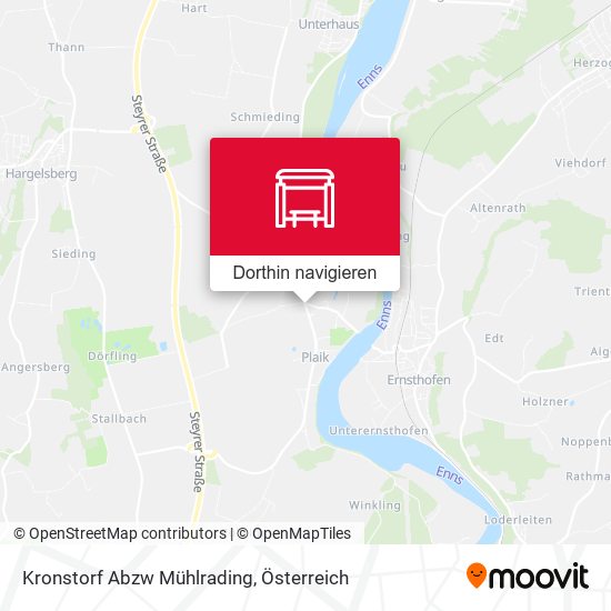 Kronstorf Abzw Mühlrading Karte