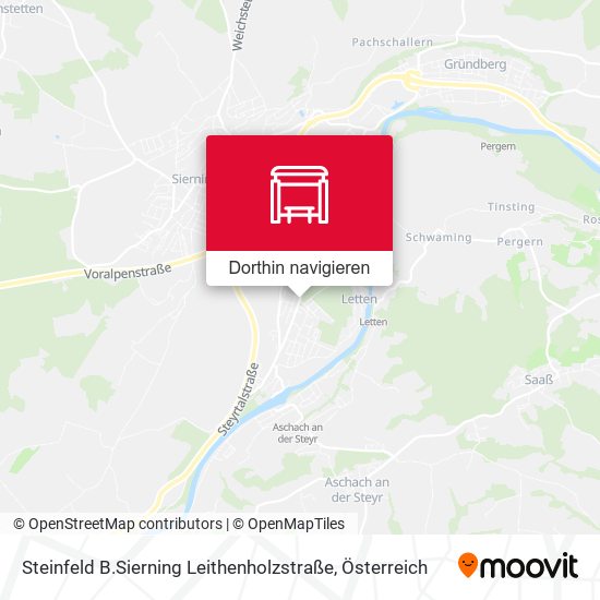 Steinfeld B.Sierning Leithenholzstraße Karte