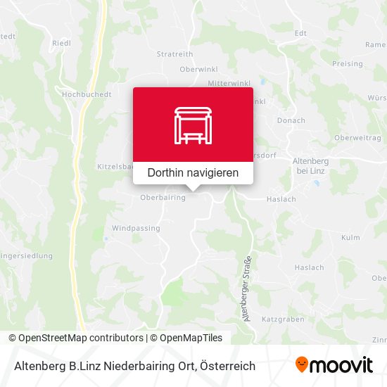 Altenberg B.Linz Niederbairing Ort Karte