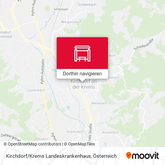 Kirchdorf / Krems Landeskrankenhaus Karte
