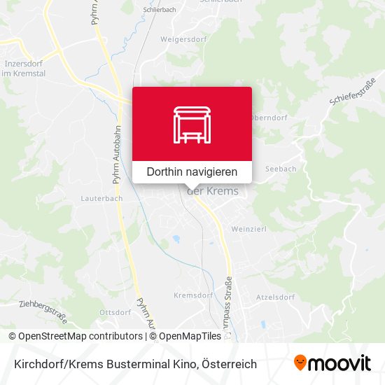 Kirchdorf / Krems Busterminal Kino Karte