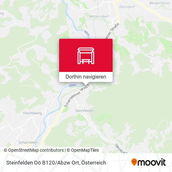 Steinfelden Oö B120/Abzw Ort Karte