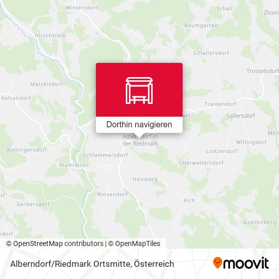 Alberndorf/Riedmark Ortsmitte Karte