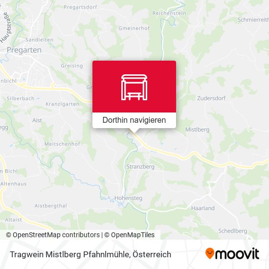 Tragwein Mistlberg Pfahnlmühle Karte