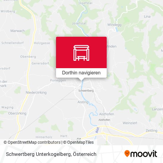 Schwertberg Unterkogelberg Karte