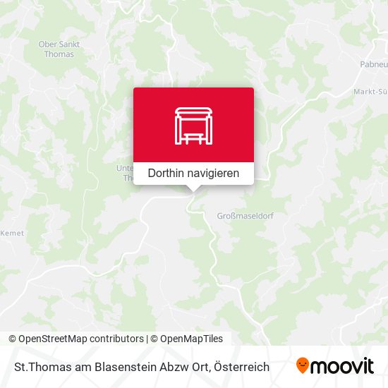 St.Thomas am Blasenstein Abzw Ort Karte