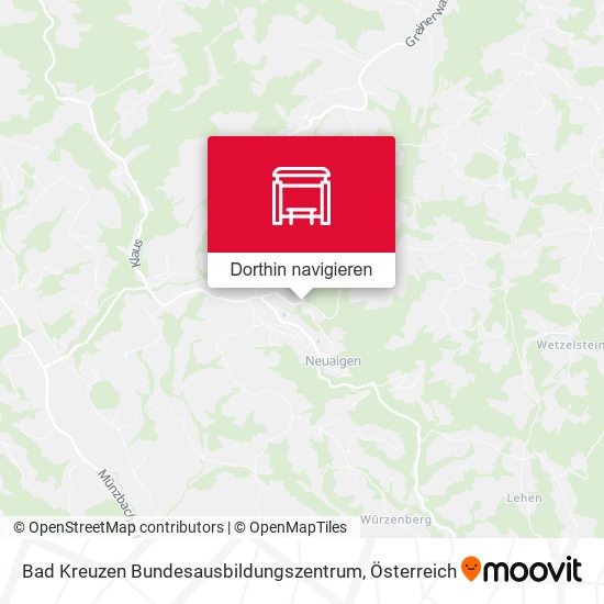 Bad Kreuzen Bundesausbildungszentrum Karte