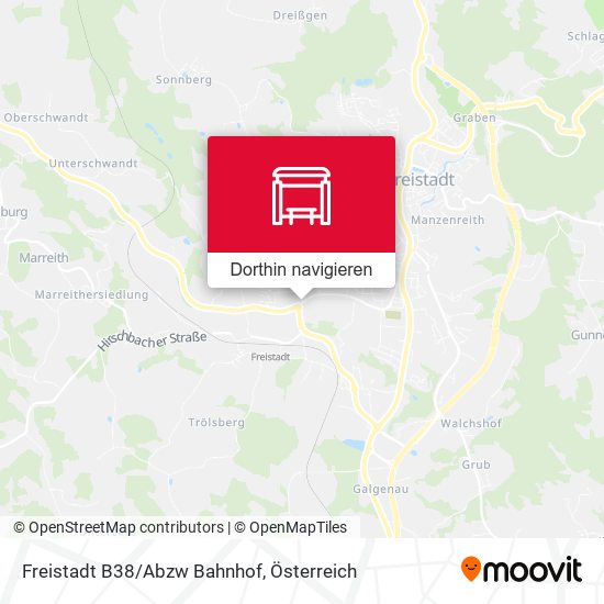 Freistadt B38/Abzw Bahnhof Karte