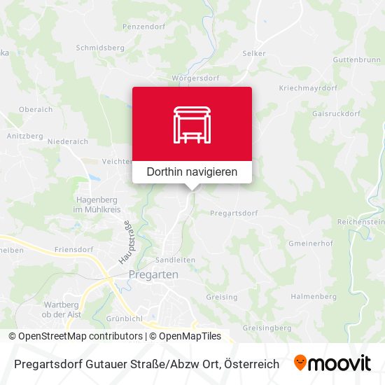Pregartsdorf Gutauer Straße / Abzw Ort Karte