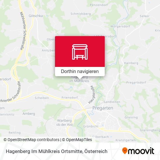 Hagenberg Im Mühlkreis Ortsmitte Karte