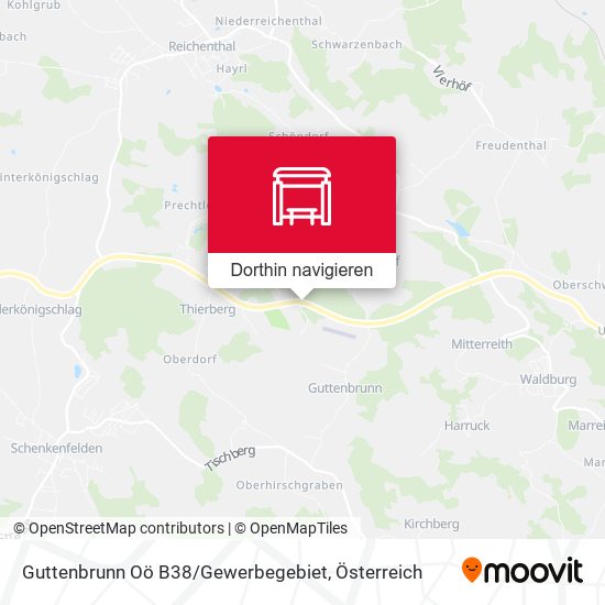 Guttenbrunn Oö B38 / Gewerbegebiet Karte