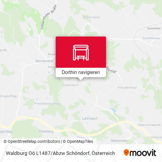 Waldburg Oö L1487 / Abzw Schöndorf Karte