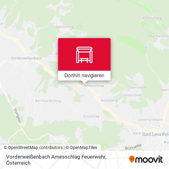 Vorderweißenbach Amesschlag Feuerwehr Karte