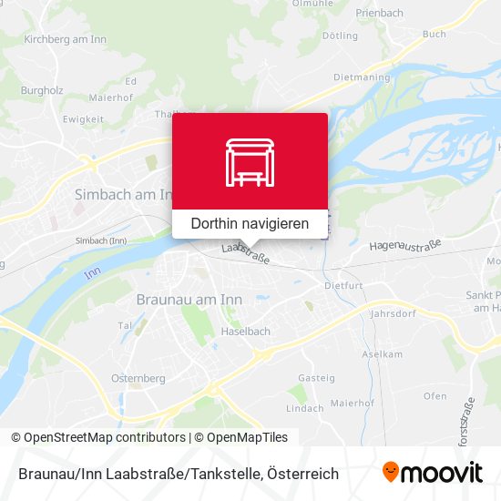 Braunau / Inn Laabstraße / Tankstelle Karte