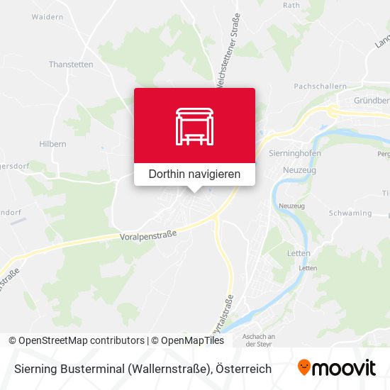 Sierning Busterminal (Wallernstraße) Karte