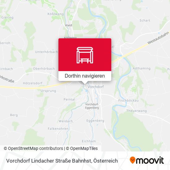 Vorchdorf Lindacher Straße Bahnhst Karte