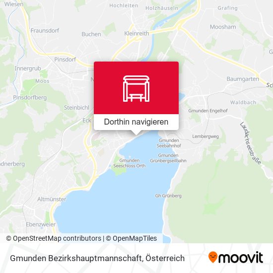 Gmunden Bezirkshauptmannschaft Karte