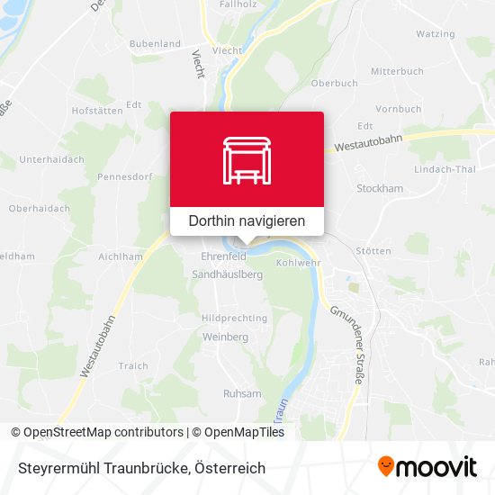 Steyrermühl Traunbrücke Karte