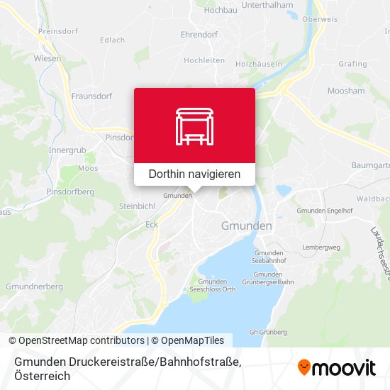 Gmunden Druckereistraße / Bahnhofstraße Karte