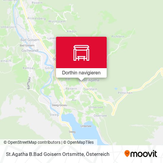 St.Agatha B.Bad Goisern Ortsmitte Karte
