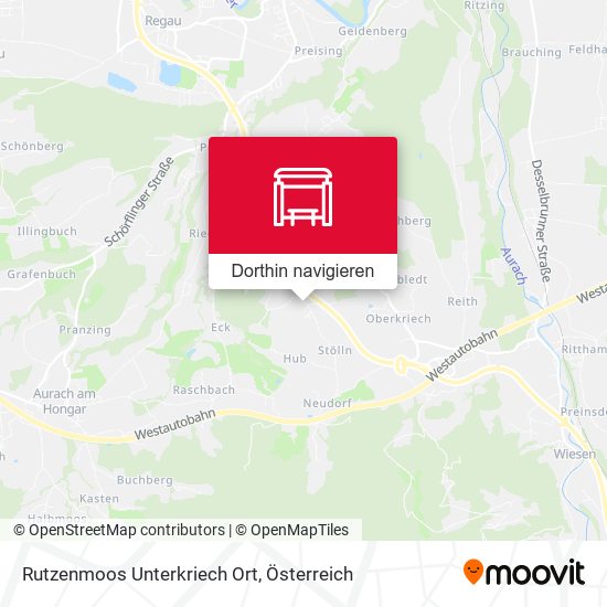 Rutzenmoos Unterkriech Ort Karte