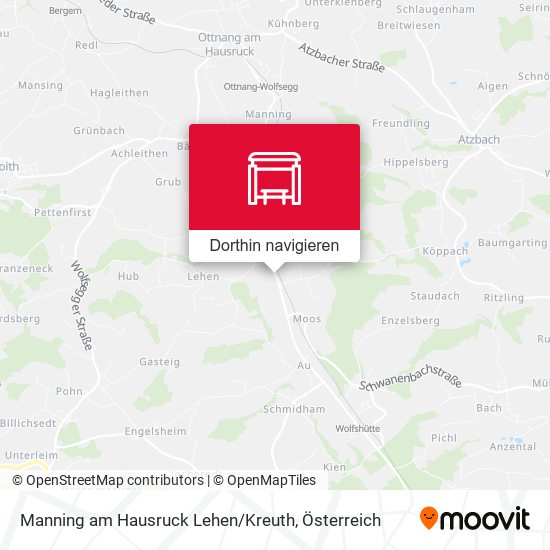 Manning am Hausruck Lehen / Kreuth Karte