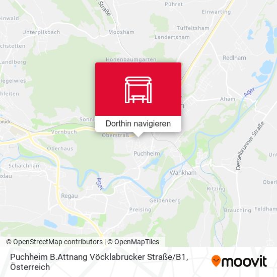 Puchheim B.Attnang Vöcklabrucker Straße / B1 Karte