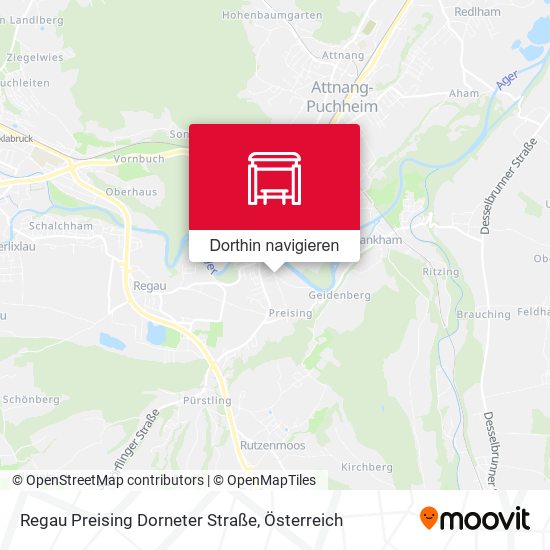 Regau Preising Dorneter Straße Karte