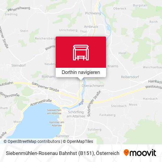 Siebenmühlen-Rosenau Bahnhst (B151) Karte