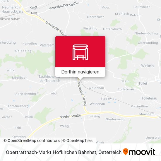 Obertrattnach-Markt Hofkirchen Bahnhst Karte