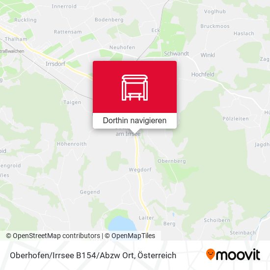 Oberhofen/Irrsee B154/Abzw Ort Karte
