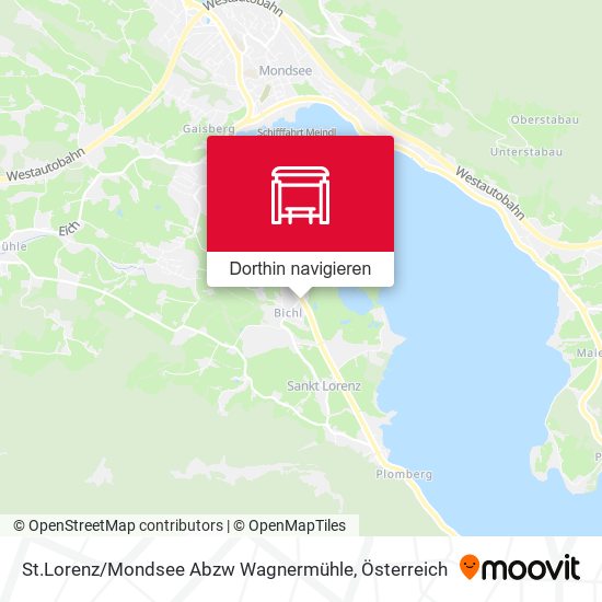 St.Lorenz / Mondsee Abzw Wagnermühle Karte
