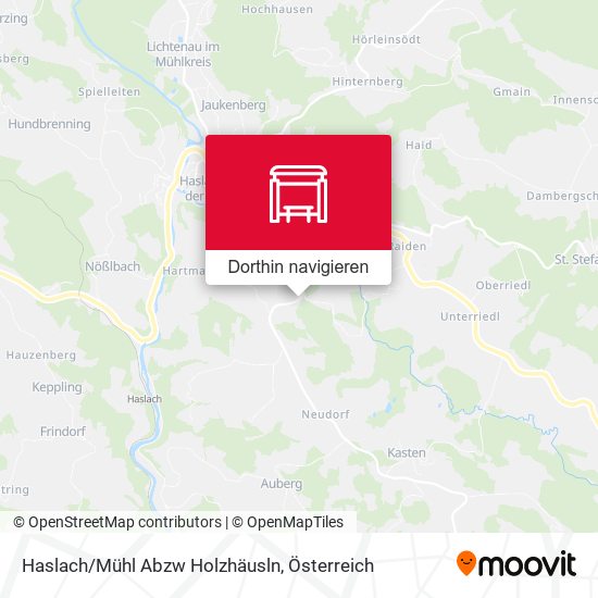 Haslach/Mühl Abzw Holzhäusln Karte