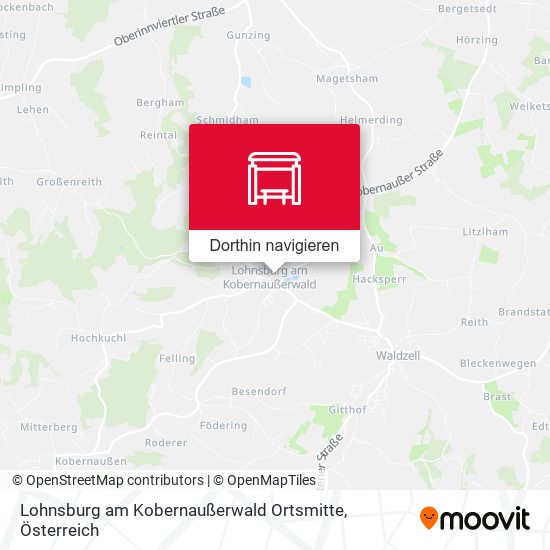 Lohnsburg am Kobernaußerwald Ortsmitte Karte