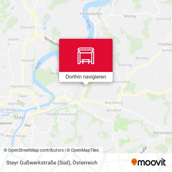 Steyr Gußwerkstraße (Süd) Karte