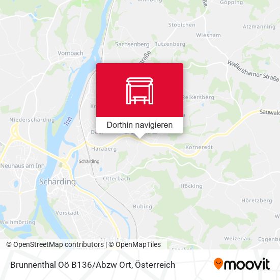 Brunnenthal Oö B136/Abzw Ort Karte