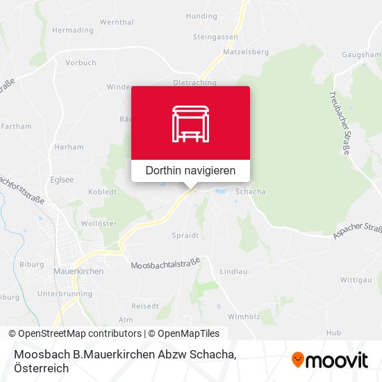 Moosbach B.Mauerkirchen Abzw Schacha Karte