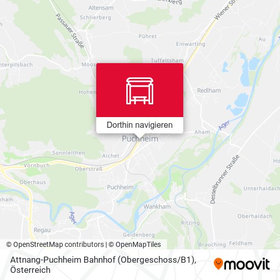 Attnang-Puchheim Bahnhof (Obergeschoss / B1) Karte