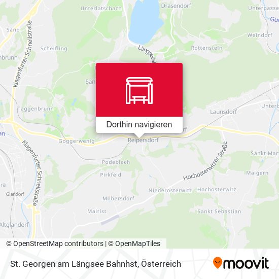 St. Georgen am Längsee Bahnhst Karte