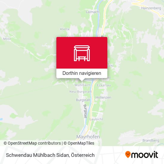 Schwendau Mühlbach Sidan Karte