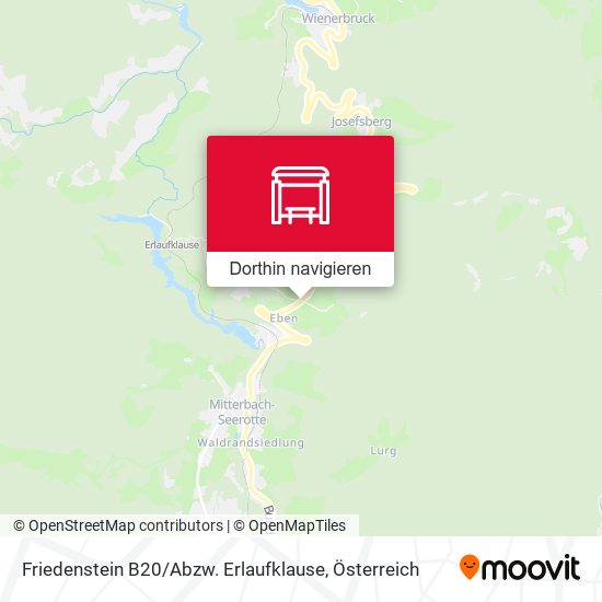 Friedenstein B20 / Abzw. Erlaufklause Karte