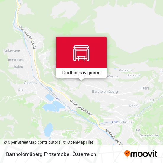 Bartholomäberg Fritzentobel Karte