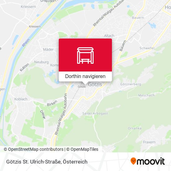 Götzis St. Ulrich-Straße Karte