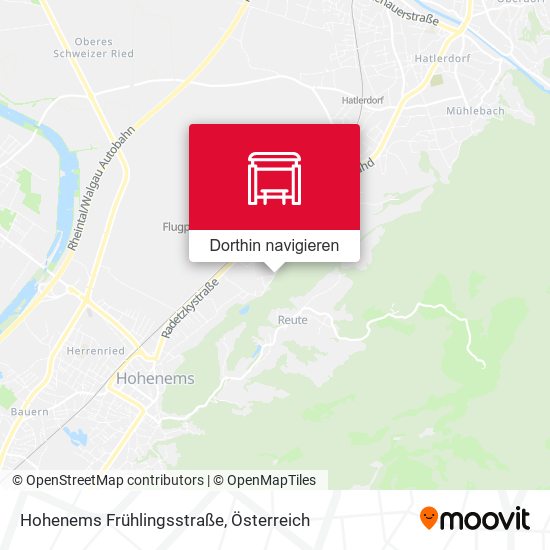 Hohenems Frühlingsstraße Karte