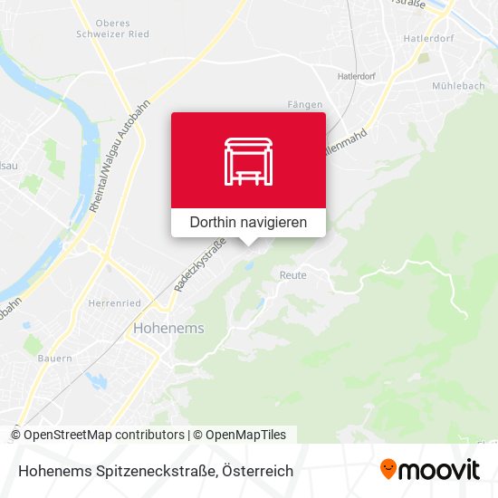Hohenems Spitzeneckstraße Karte