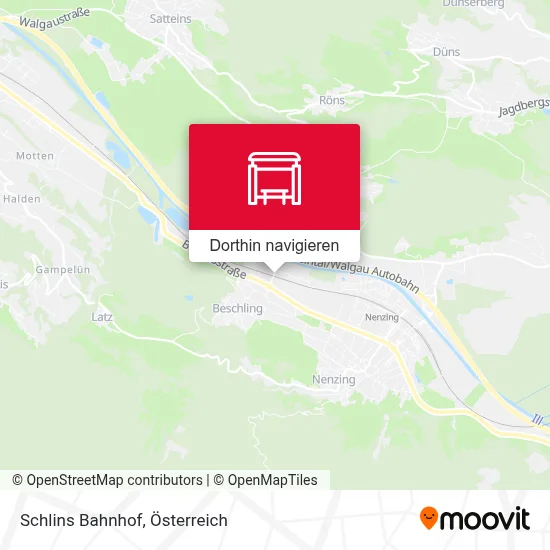 Schlins Bahnhof Karte